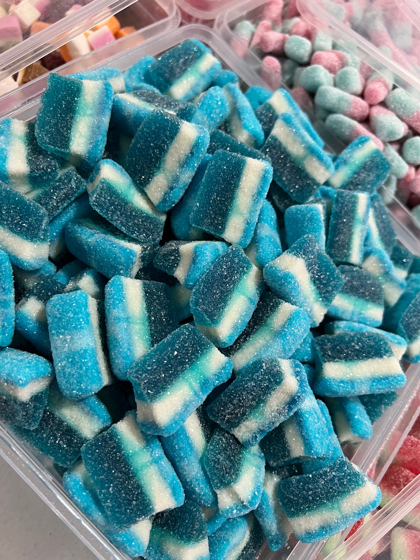 Blue Raspberry Fizzy Slices - 100G